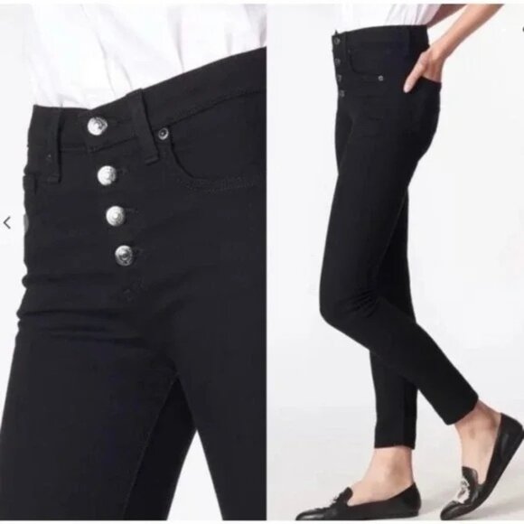 *VERONICA BEARD Jeans Debbie Skinny Buttonfly in Raven Wash size 28 - Picture 12 of 13